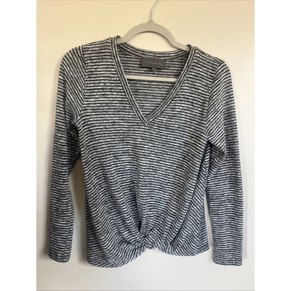 Sunday in Brooklyn Anthropologie Women’s Striped Sweater Top Black Size XS